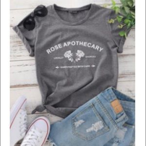 Rose apothecary dark grey t shirt
